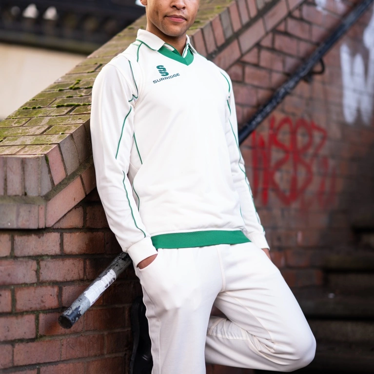Ashbourne CC Sleeveless Sweater Green Trim
